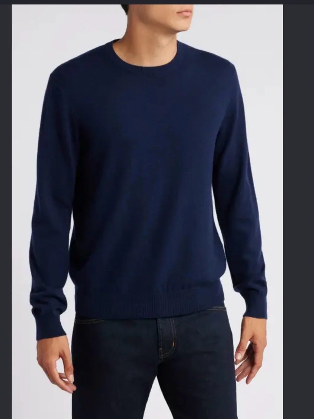 J.Crew 100% Cashmere Crewneck Sweater in Navy , Large